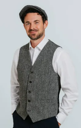 Grå Tweed set