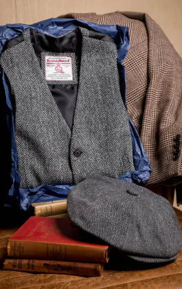Grå Tweed set