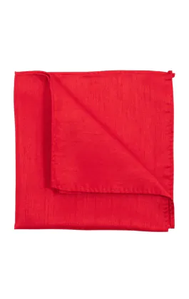 Karmosinröd bröstnäsduk i polyester dupion