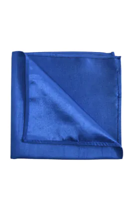Azurblå bröstnäsduk i polyester dupion