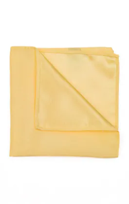 Ljusgul bröstnäsduk i polyester dupion