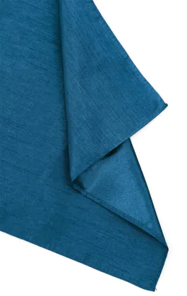 Marockansk blå bröstnäsduk i polyester dupion