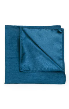 Marockansk blå bröstnäsduk i polyester dupion
