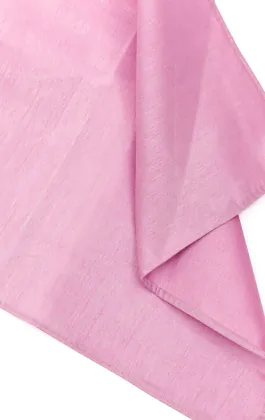 Rosa bröstnäsduk i polyester dupion