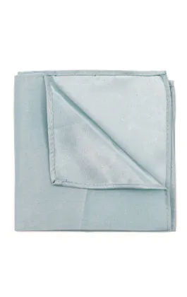 Puderblå bröstnäsduk i polyester dupion