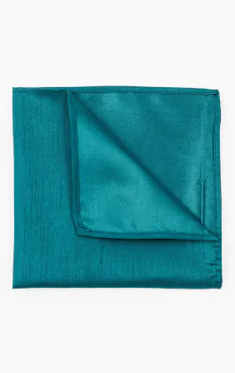 Turkos färg bröstnäsduk i polyester dupion