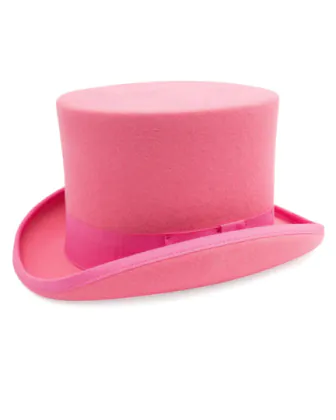 Rosa 100% ull klassisk höghatt
