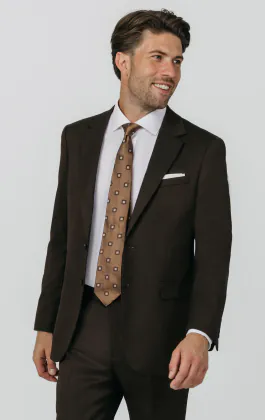 Brun twill kostymkavaj