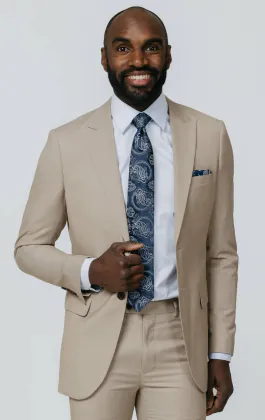 Stone sharkskin slim fit kostymkavaj