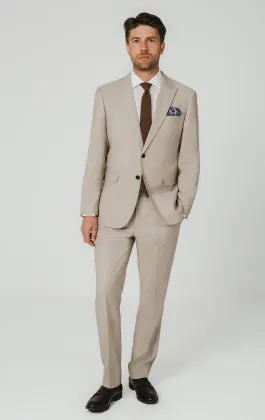 Stone sharkskin kostymkavaj