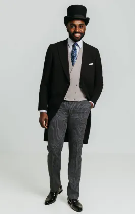 Svart slimfit jacketkostym