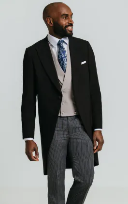 Svart slimfit jacketkavaj
