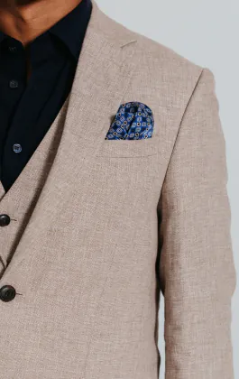 Sand linne slimfit kavaj