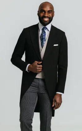 Svart slimfit jacketkostym
