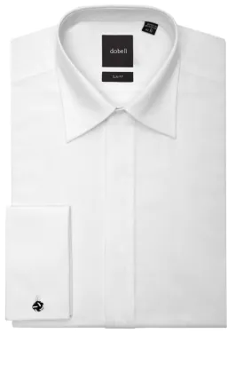 100% Bomull, standard krage, enkel front, figursydd skjorta