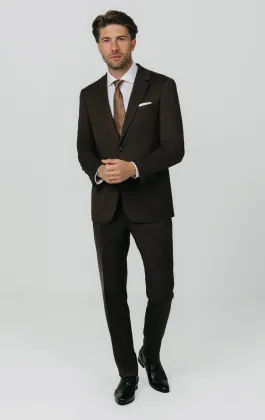 Brun twill kostym