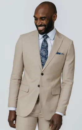 Stone sharkskin slim fit kostym