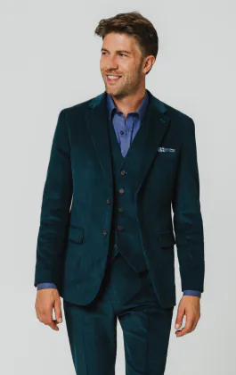 Teal manchester 3-delad kostym
