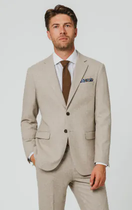 Stone 'Donegal' tweed kostym
