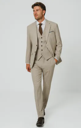 Stone 'Donegal' tweed 3-delad kostym