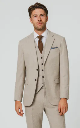 Stone 'Donegal' tweed 3-delad kostym