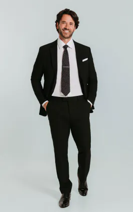 Svart slimfit kostym