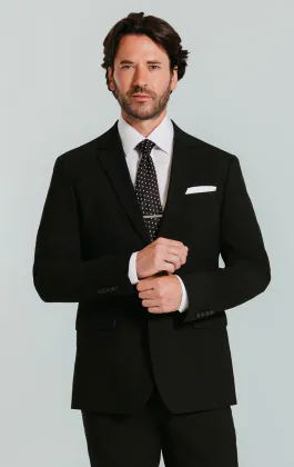 Svart slimfit kostym