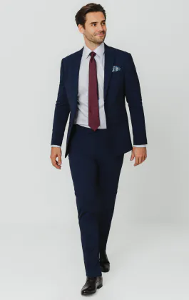 Blå slimfit kostym