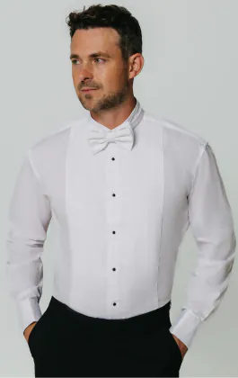 Vit marcella, vingkrage, slimfit finskjorta