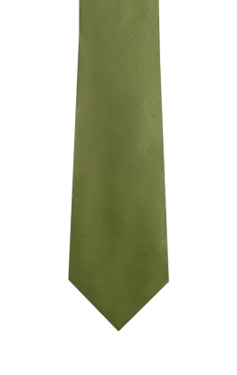 Grön slips i polyester dupion