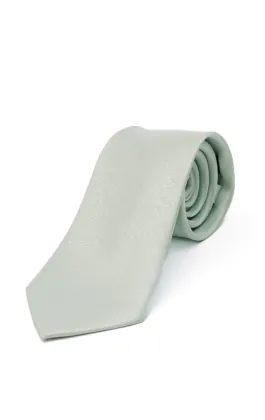 Ljusgrön slips i polyester dupion