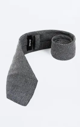 Grå vävd slips