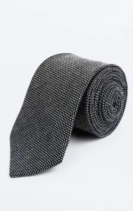 Grå vävd slips