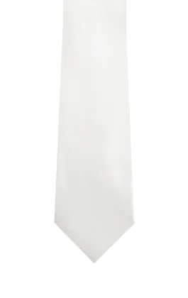 Elfenbensfärgad slips i polyester dupion