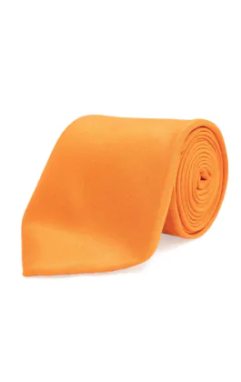 Bärnstensfärgad slips i polyester dupion