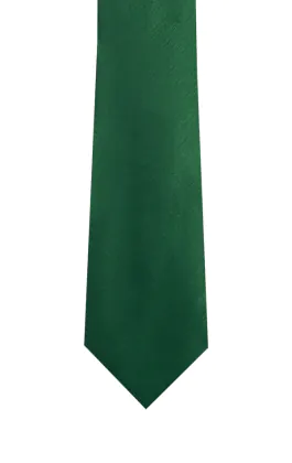 Mörkgrön slips i dupion