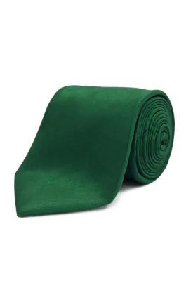 Mörkgrön slips i dupion