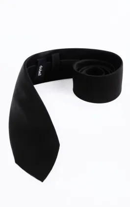 Svart slips i polyester
