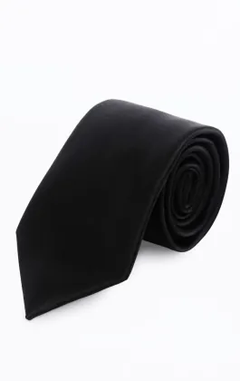 Svart slips i polyester