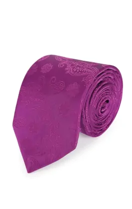 Lila paisleymönstrad slips Dobell