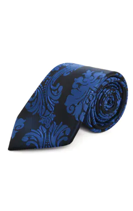 Blå victoriansk jacquard slips