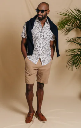 Tan shorts i linnetwill