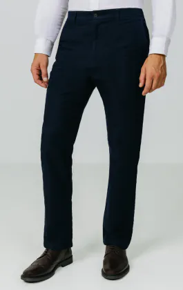 Marinblå moleskinbyxor