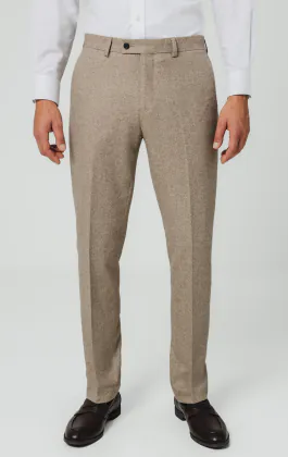 Camelbrun twill tweed kostymbyxor