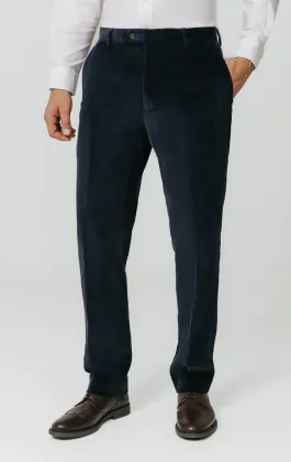 Navy manchester byxor