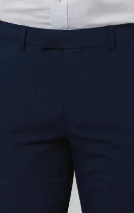 Blå slimfit kostymbyxa