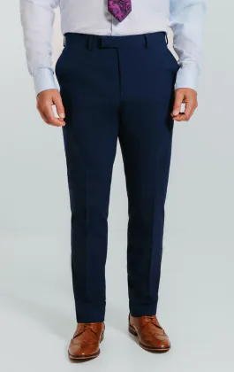 Blå slimfit kostymbyxa