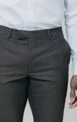 Grå slimfit kostymbyxor