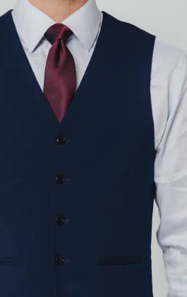 Blå slimfit väst