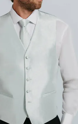 Ljusgrön väst i polyester dupion